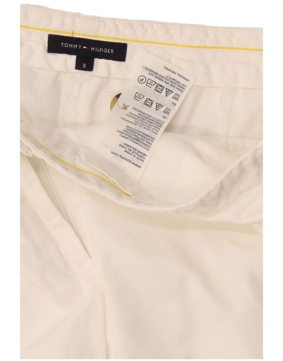 Женские шорты чинос Tommy Hilfiger US 8 Medium W32 Белый хлопок