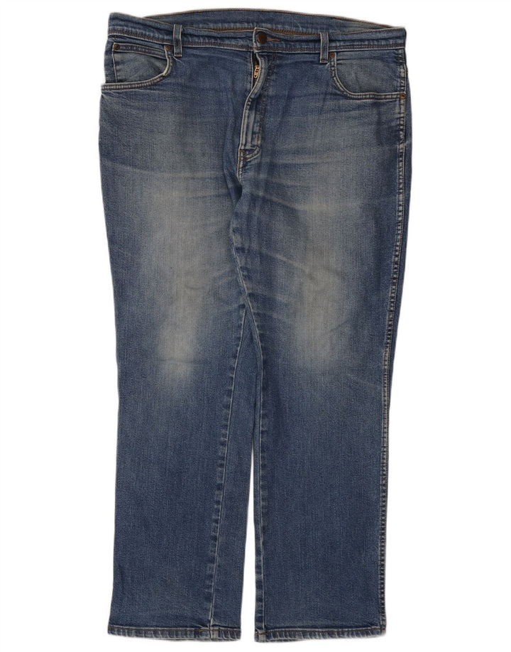 Мужские прямые джинсы Wrangler стандартного кроя W38 L30, синие, хлопок