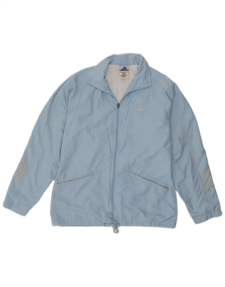 Женская дождевик Adidas UK 10, маленькая синяя полиэстер