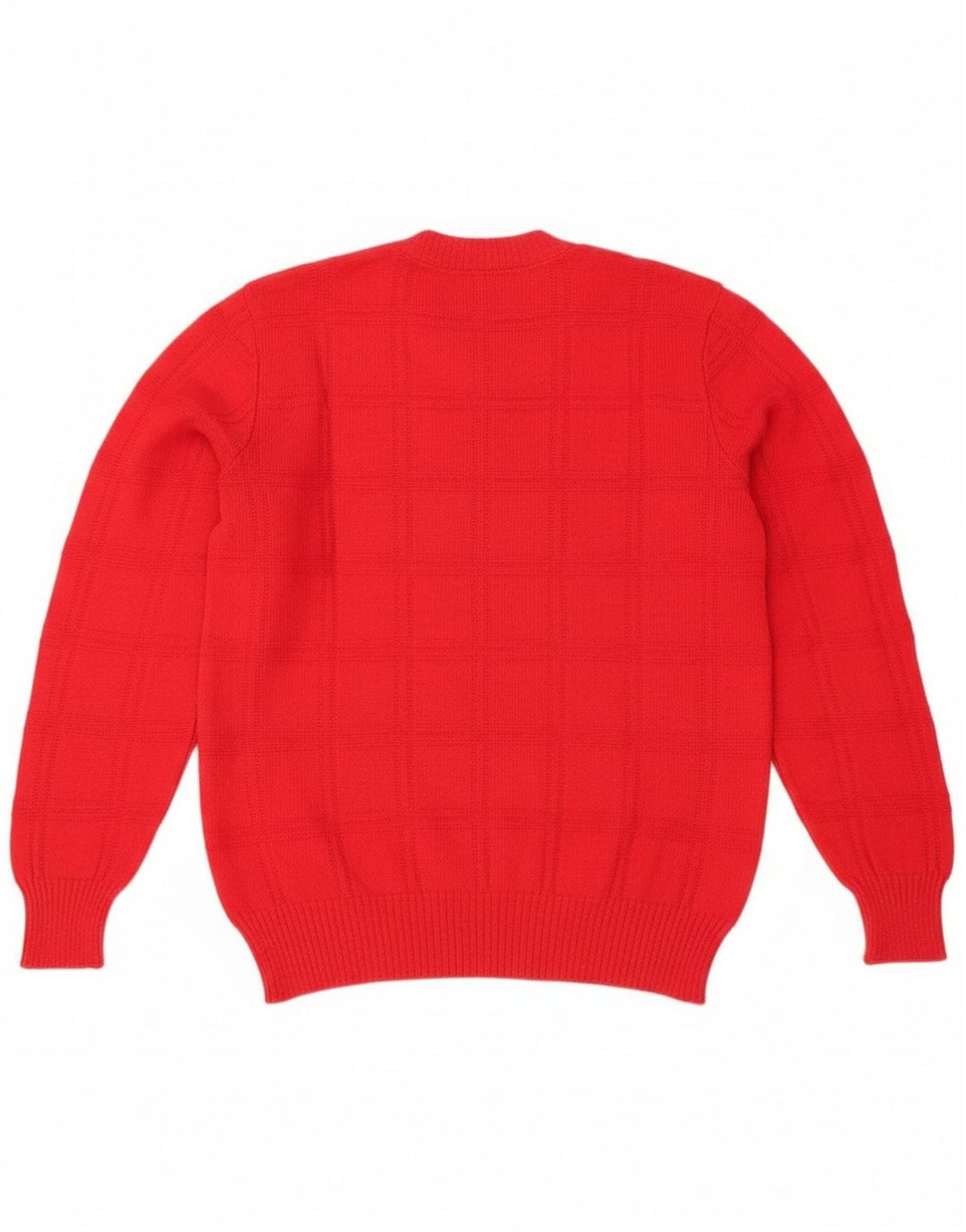 Винтажный женский джемпер с v-образным вырезом, Великобритания 14, средний красный