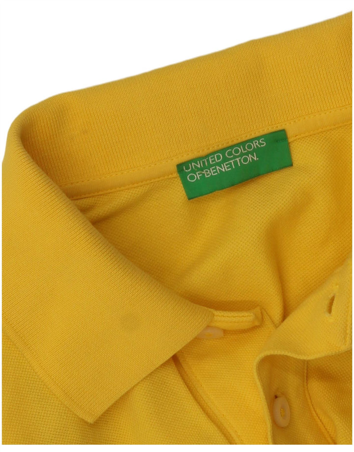 Мужская рубашка поло Benetton маленькая желтая