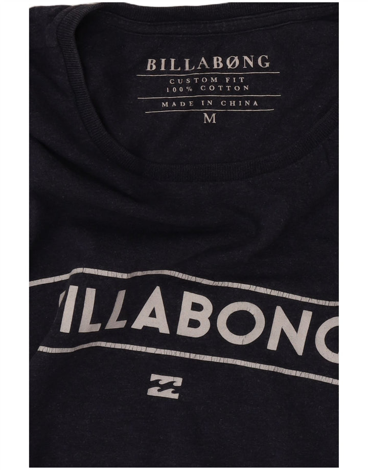Billabong Мужская футболка с рисунком на заказ, топ среднего размера, темно-синий, хлопок