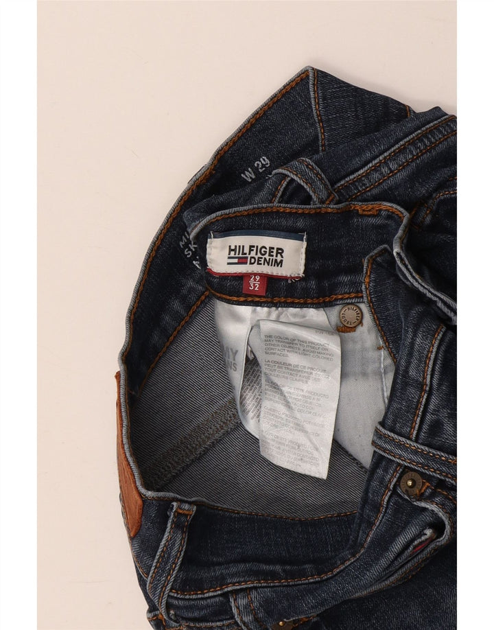 TOMMY HILFIGER Женские джинсы скинни со средней посадкой W29 L32 Синие хлопковые