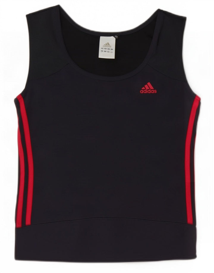 Adidas Womens Clima 365 Crop Vest Top UK 10 Маленький Серый Полиамид
