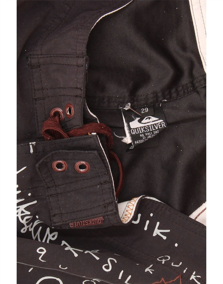 QUIKSILVER Мужские шорты для плавания с рисунком, черные, полиэстер