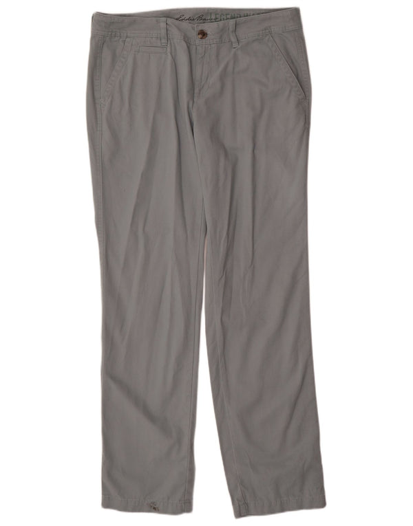 Женские прямые брюки чинос Eddie Bauer, размер США 10, большой размер W34 L32, серый хлопок