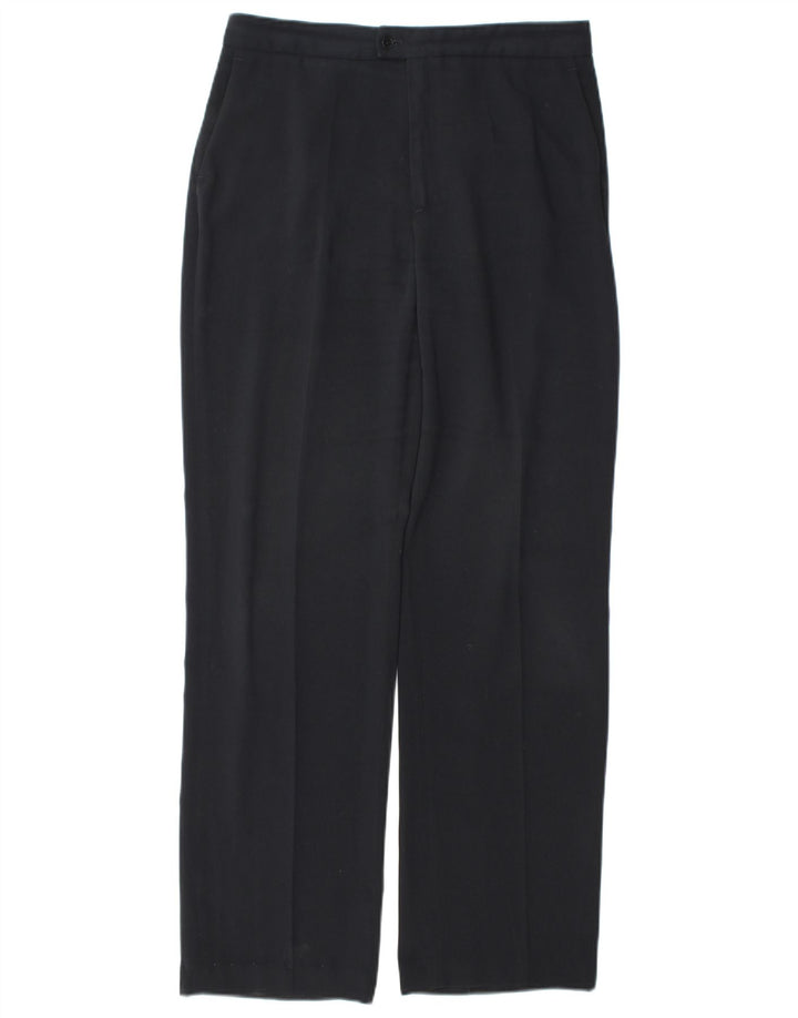 Женские прямые костюмные брюки Zara EU 40 Medium W30 L31 Темно-синий полиэстер