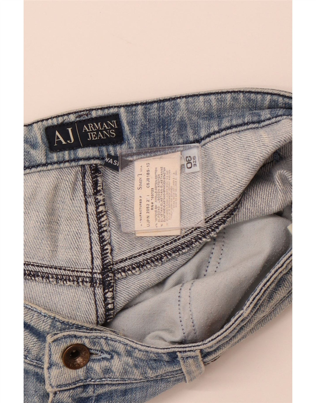 Женские джинсы Bootcut ARMANI W30 L31 Синие, хлопок