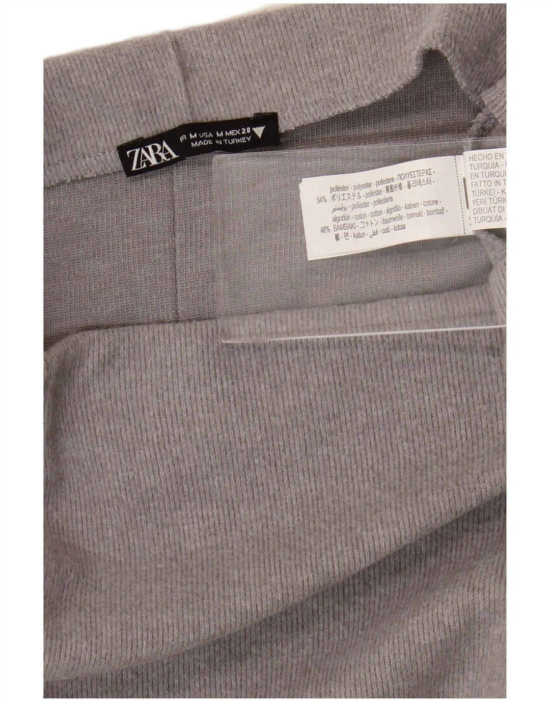 Женская юбка миди с завышенной талией Zara Medium W28, серый полиэстер