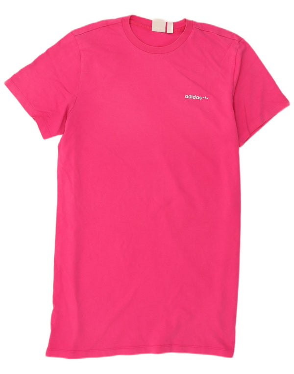 Adidas Womens Graphic T-Shirt Dress UK 12 Medium  Pink