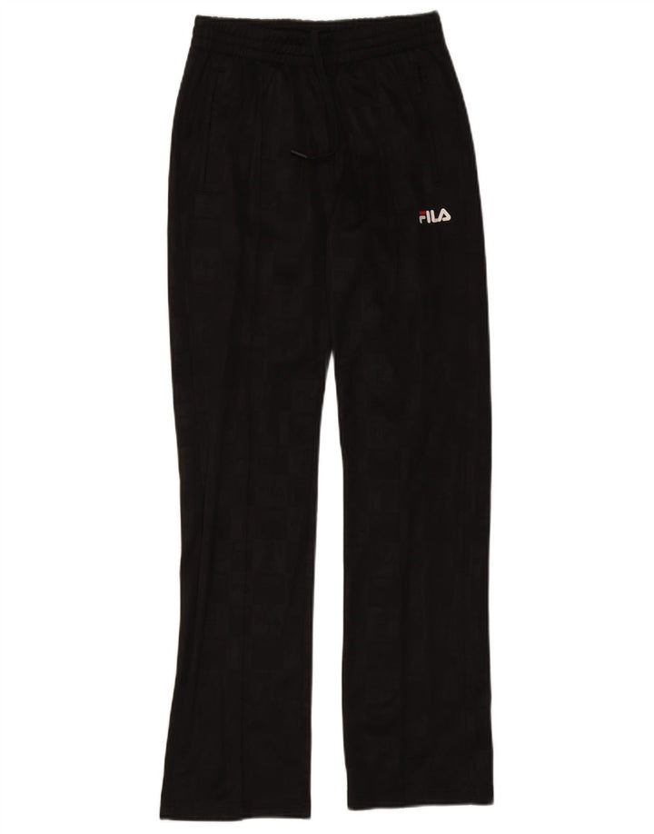 Fila Мужские спортивные брюки с графическим рисунком XS, черные полиэстер