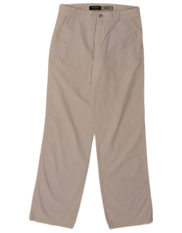 Мужские брюки-чиносы Dockers стандартного кроя W31 L32, серый хлопок