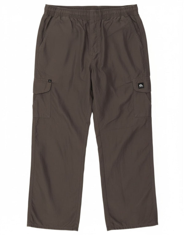 Женские прямые брюки карго Quiksilver UK 16/18, большие W32 L26, серые