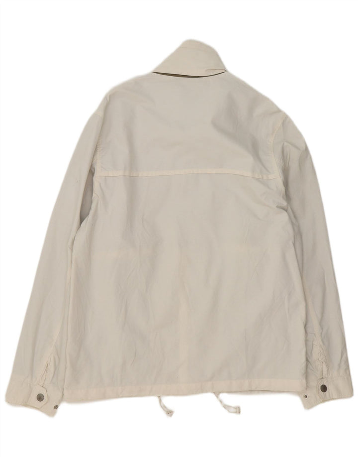 Винтажная мужская дождевик UK 40, большой белый хлопок