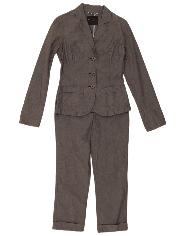 Женский костюм из двух предметов Sisley с 3 пуговицами IT 40, маленький W28 L23, серый хлопок
