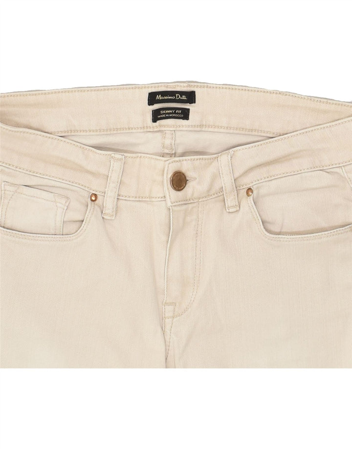 MASSIMO DUTTI Womens Skinny Jeans EU 36 XS W30 L28 Beige Cotton | Vintage Massimo Dutti | Thrift | Second-Hand Massimo Dutti | Used Clothing | Messina Hembry 