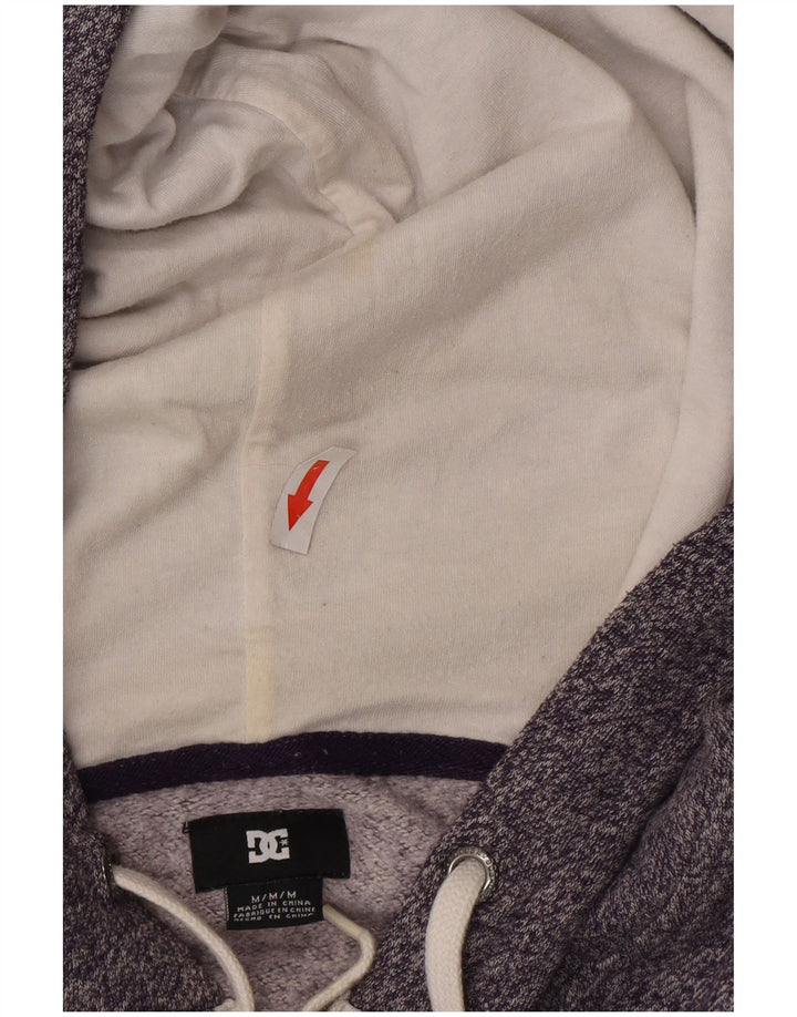 Мужской свитер с капюшоном на молнии DC, средний серый хлопок с крапинками