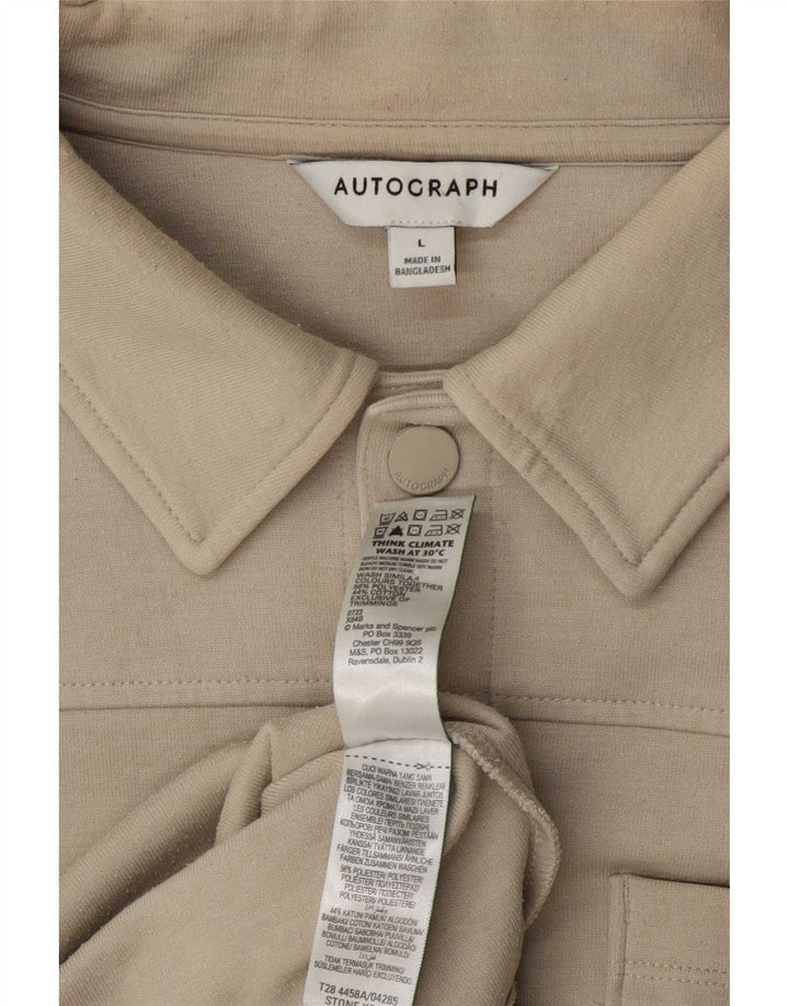 Мужской бомбер Marks & Spencer Autograph UK 40, большой, бежевый, полиэстер