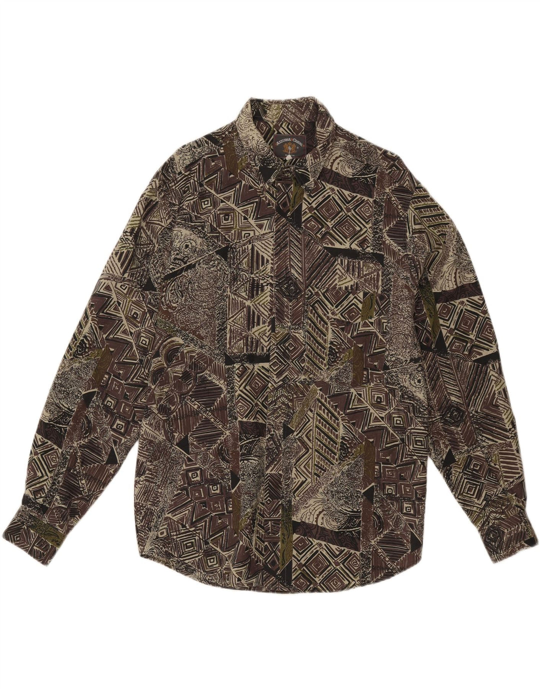 Azzurra Мужская рубашка с абстрактным узором, большая зеленая вискоза