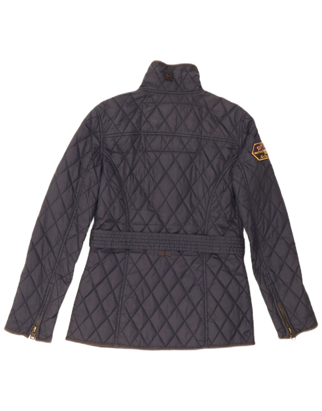 Женская стеганая куртка Superdry UK 12, средний темно-синий, нейлон