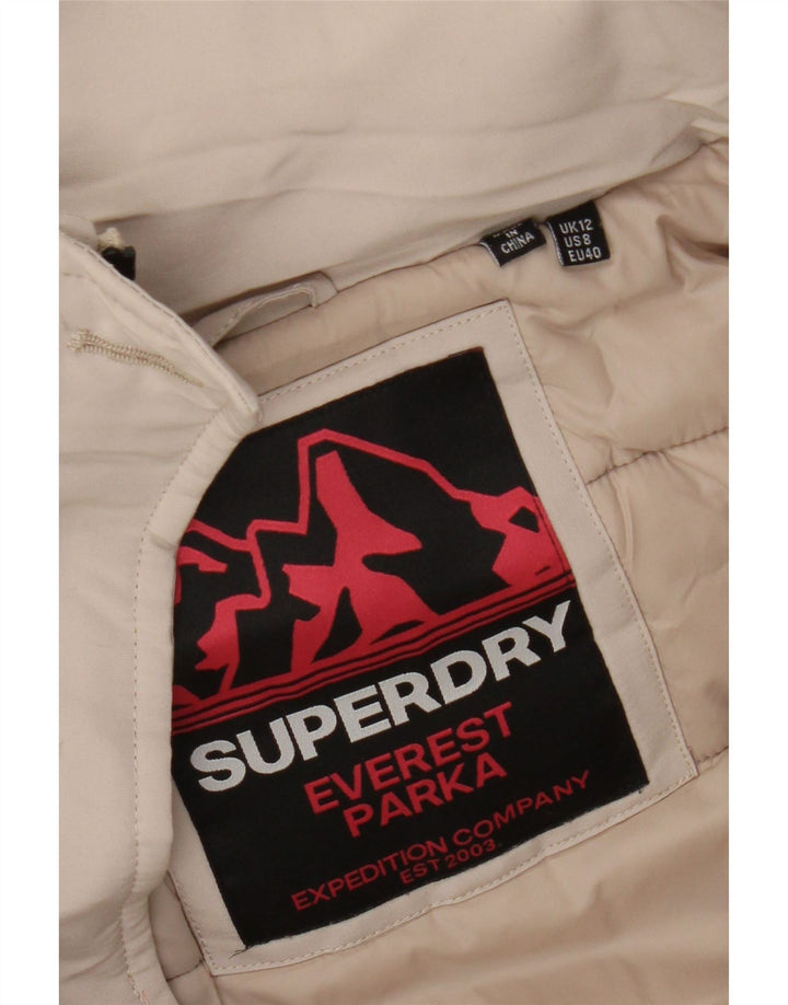 Женская парка Superdry с капюшоном UK 12, средний бежевый