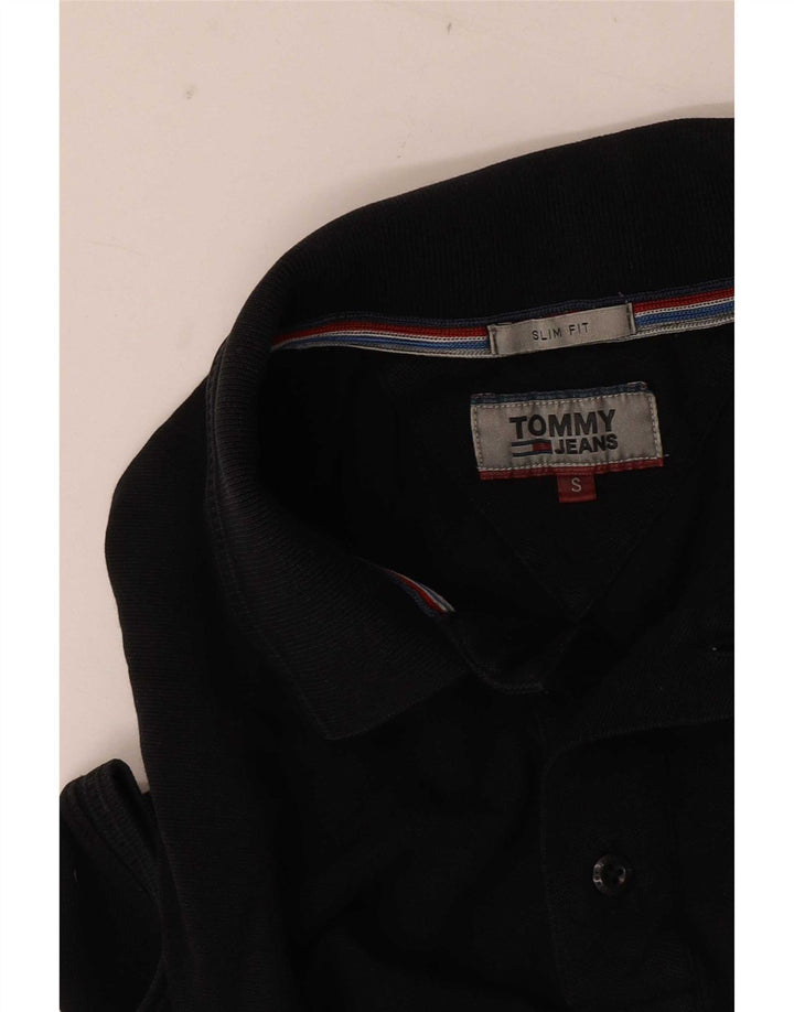 Мужская рубашка-поло приталенного кроя Tommy Hilfiger, маленькая черная