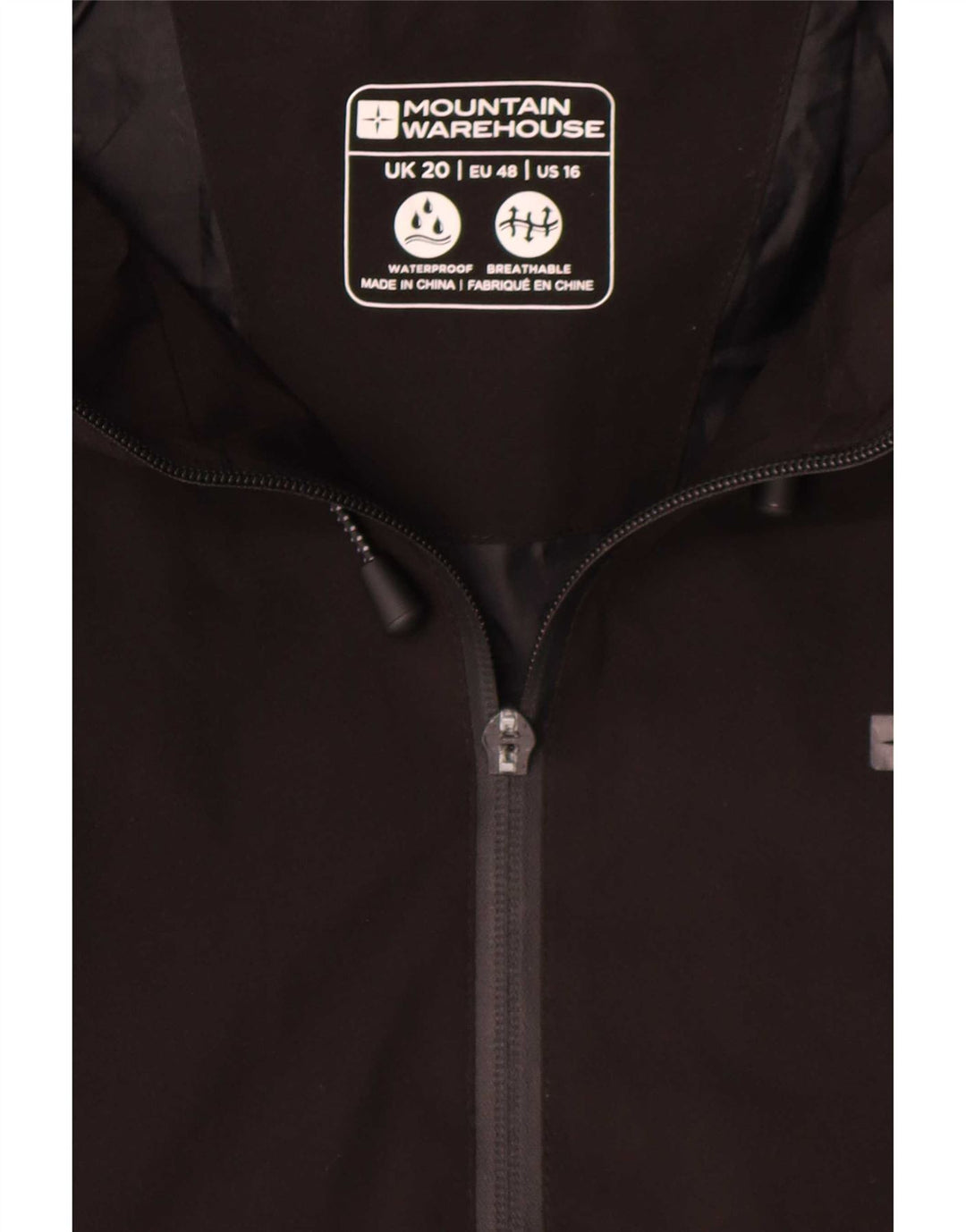 Женский плащ с капюшоном Mountain Warehouse UK 20 2XL, черный полиэстер