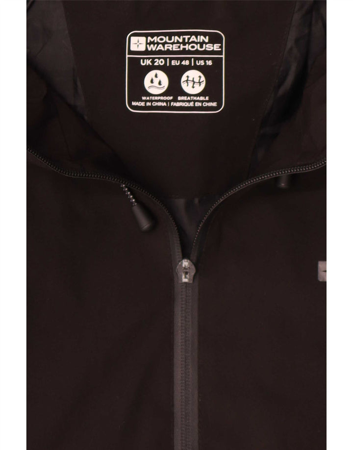 Женский плащ с капюшоном Mountain Warehouse UK 20 2XL, черный полиэстер