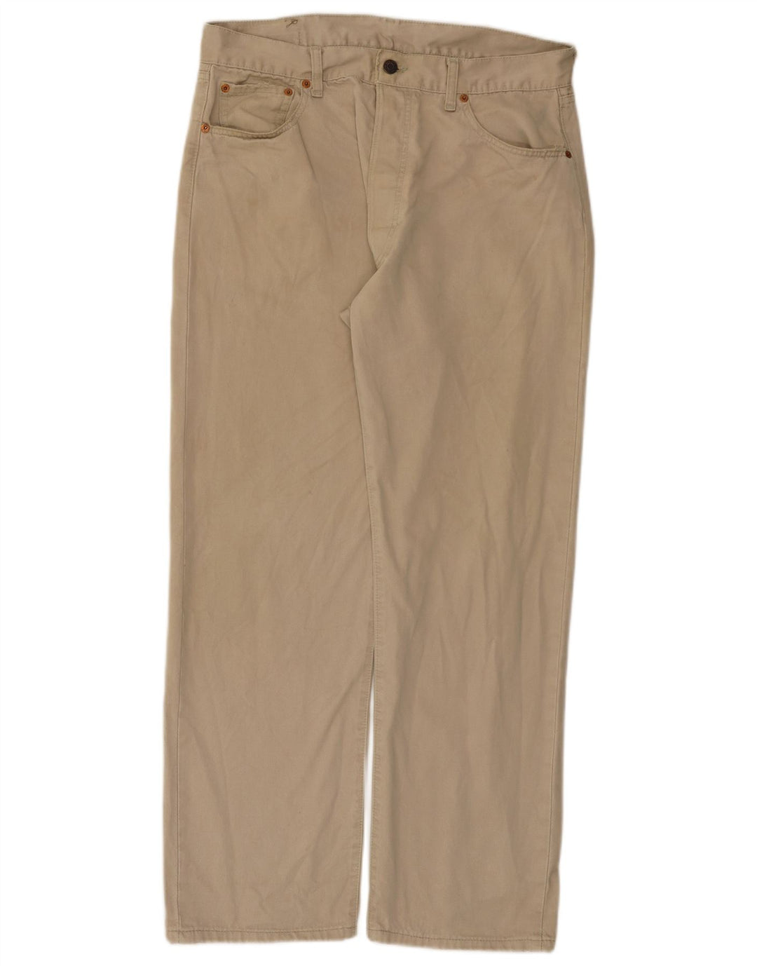 Мужские прямые джинсы Levi's 551 W36 L30, бежевый хлопок