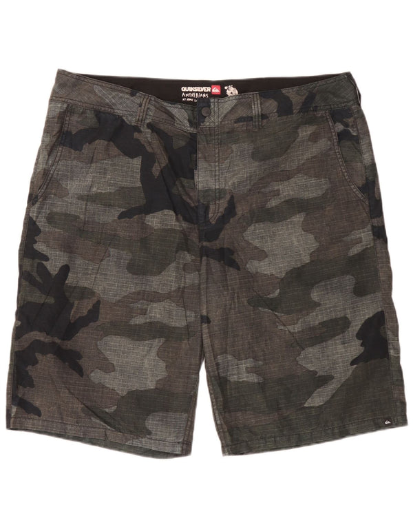 Мужские шорты чинос Quiksilver W40 XL, камуфляжный полиэстер цвета хаки