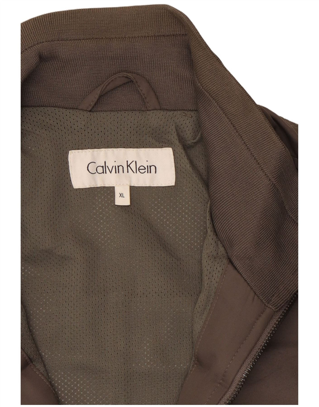 Мужская куртка-бомбер CALVIN KLEIN UK 42 XL, серый полиэстер