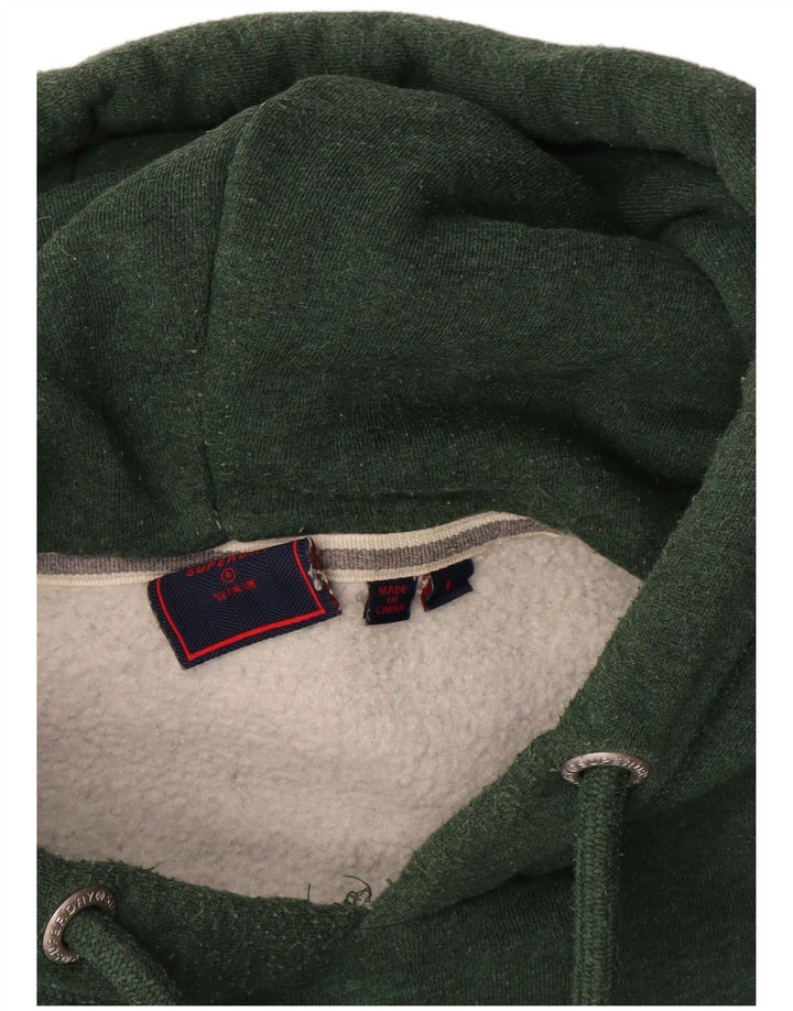Мужской джемпер с капюшоном Superdry, большой зеленый, хлопок