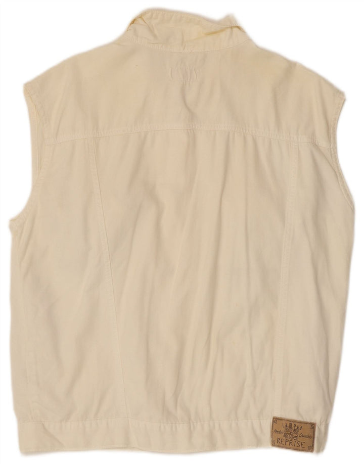 Женский джинсовый жилет Reprise UK 16, большой Off White