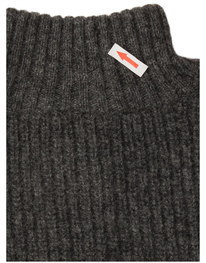 Мужской джемпер с воротником на молнии Columbia, шерстяной свитер среднего серого цвета