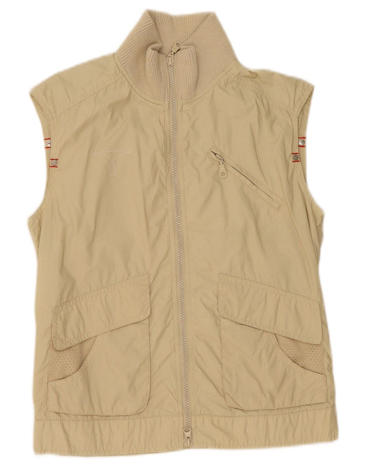 CALVIN KLEIN JEANS Womens Utility Gilet UK 10 Small Beige Polyamide
