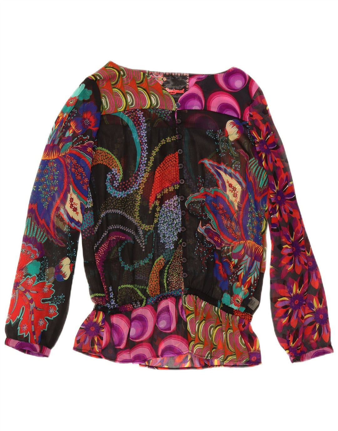 Женская блузка с абстрактным узором Desigual, Великобритания, 18 XL, разноцветная