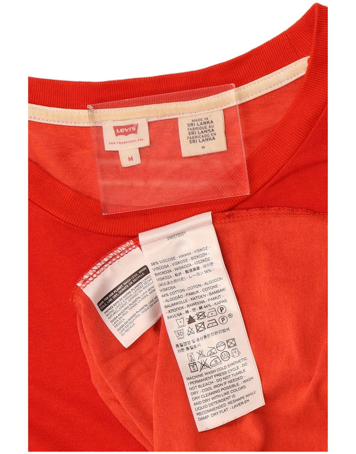 Женская футболка Levi's Top UK 14 Medium Red Viscose