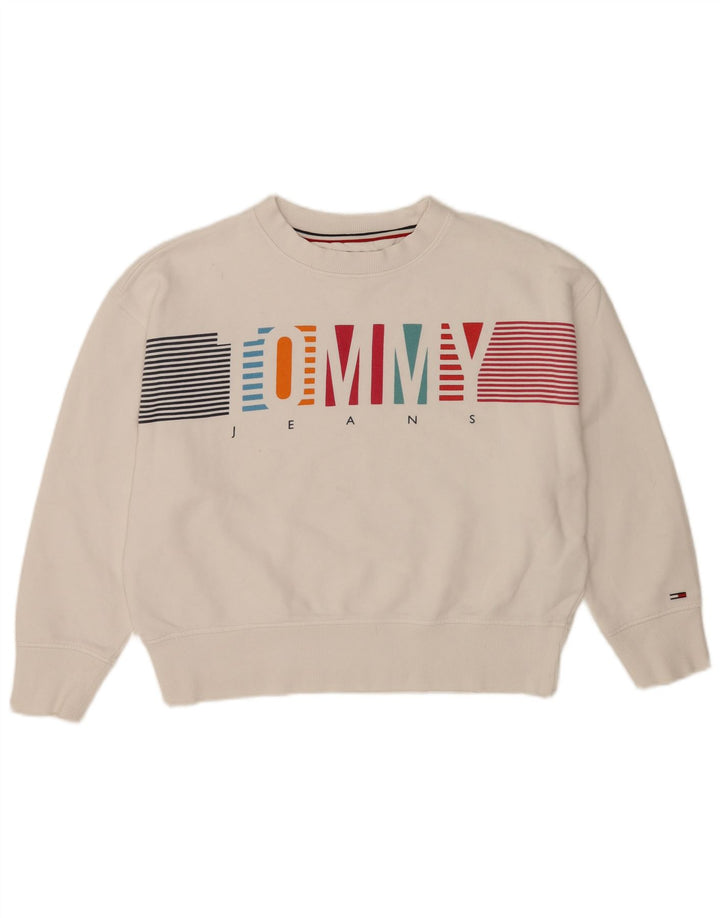 Женский свитер с рисунком Tommy Hilfiger UK 14, средний белый