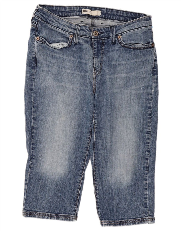 Женские джинсы-капри LEVI'S US 12, большие размеры W31 L18, синие, хлопок