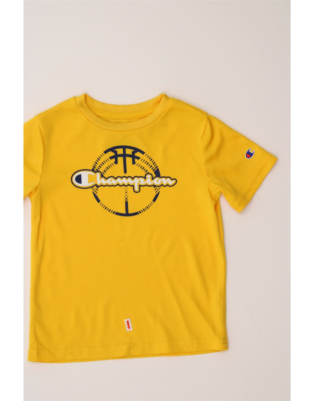 CHAMPION Boys Graphic T-Shirt Top 3-4 Years Yellow Polyester Vintage Champion and Second-Hand Champion from Messina Hembry 