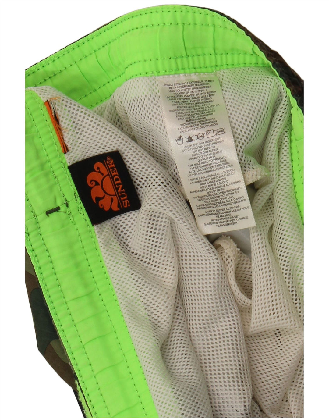 Мужские шорты для плавания Sundek, большой камуфляжный цвет хаки, полиэстер