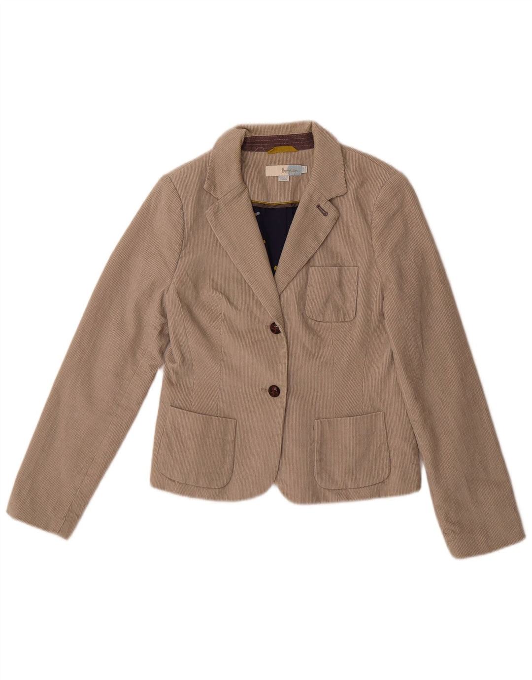 BODEN Womens 2 Button Corduroy Blazer Jacket UK 8 Small  Grey Cotton