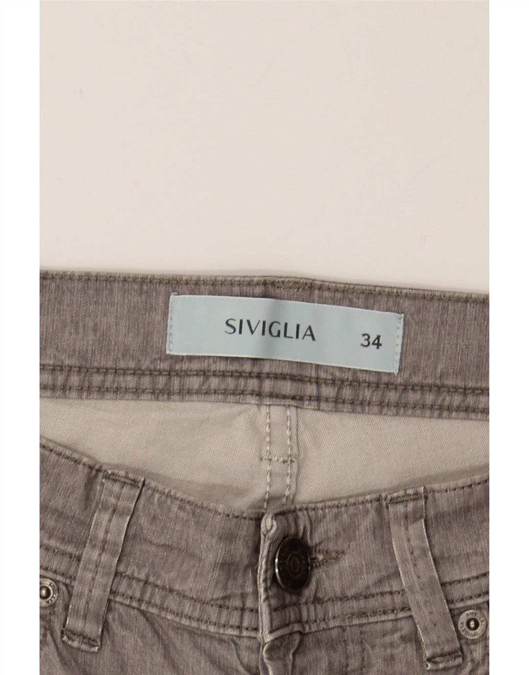 SIVIGLIA Mens Straight Jeans W34 L30 Grey Cotton Vintage SIVIGLIA and Second-Hand SIVIGLIA from Messina Hembry 