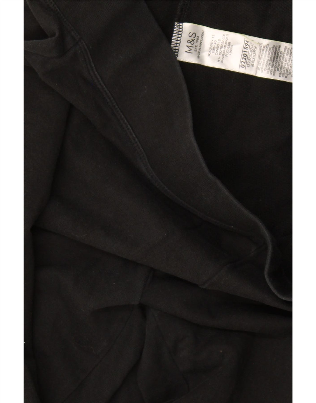 Женские спортивные брюки Marks & Spencer UK 12, средний черный, хлопок