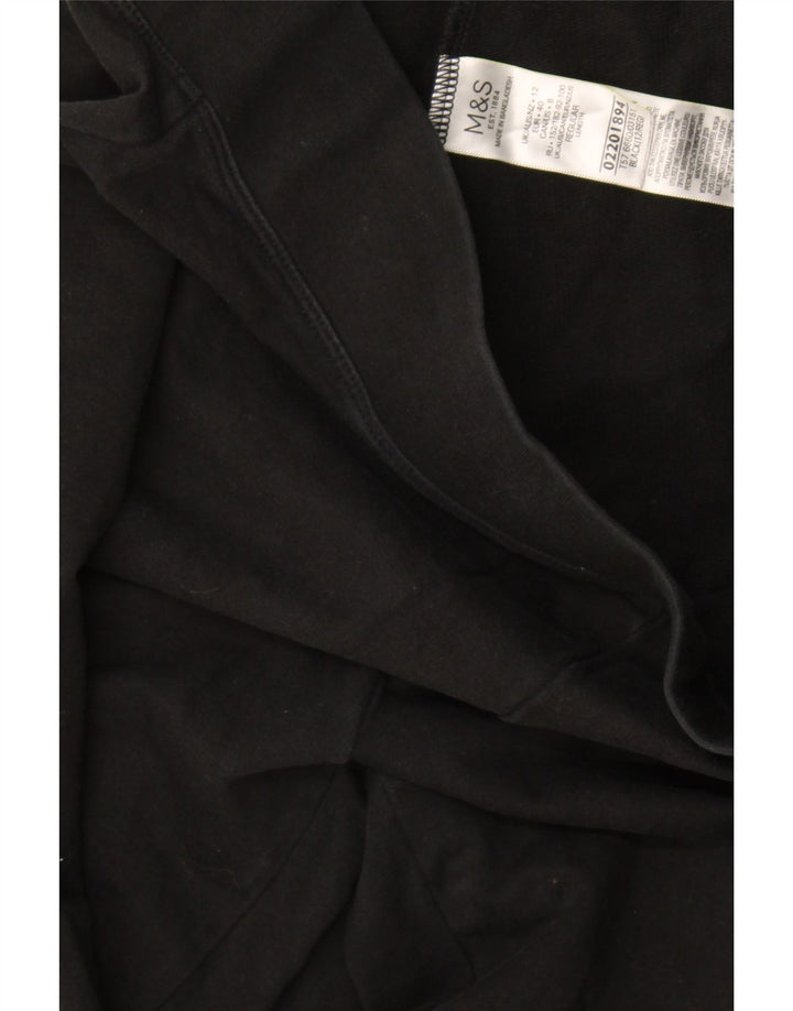 Женские спортивные брюки Marks & Spencer UK 12, средний черный, хлопок