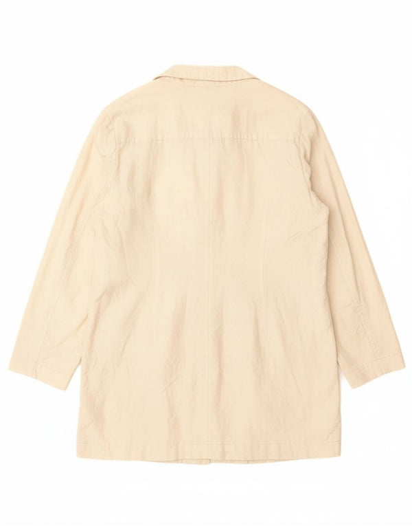 Женское платье-рубашка Vera Mont UK 18 XL, белое шелковое с цветочным принтом