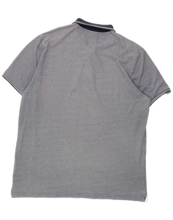 Мужская рубашка поло Champion Easy Fit 4XL, синяя хлопковая крапинка