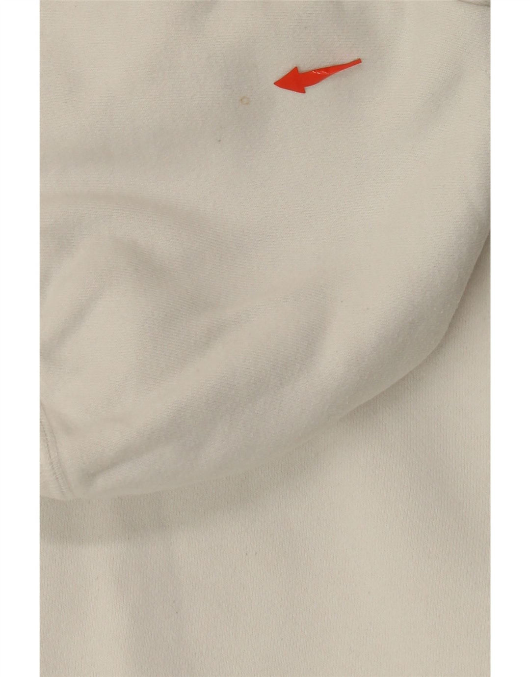 BENETTON Женский свитер с капюшоном на молнии с графическим рисунком UK 16, большой белый хлопок