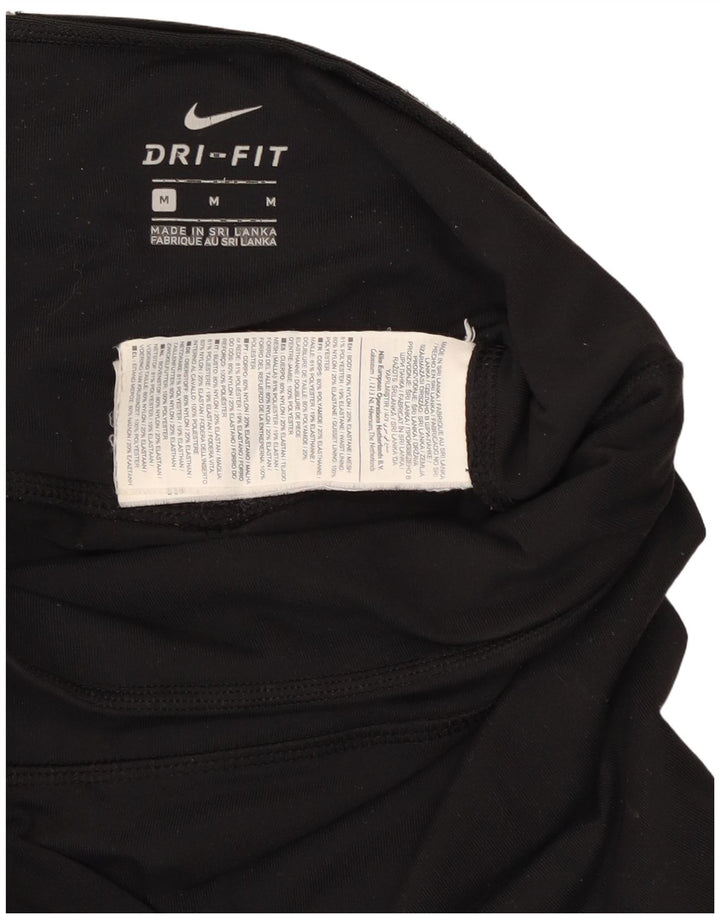 Женские леггинсы Nike Dri Fit UK 12, средний черный нейлон