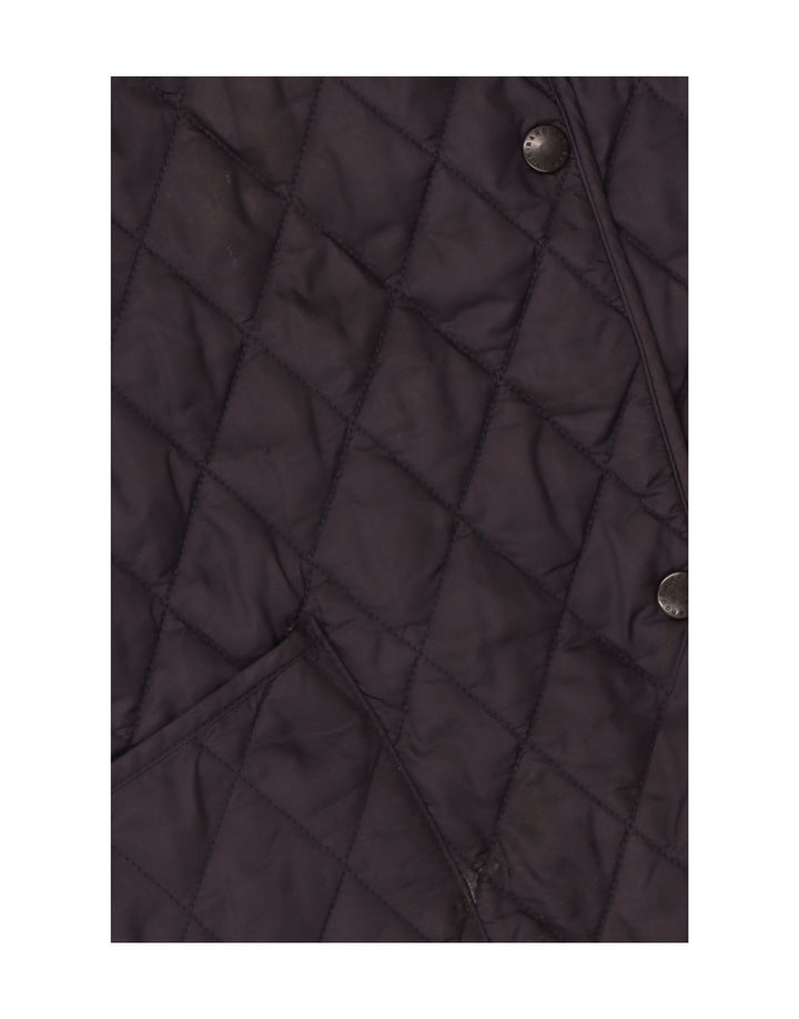 Женская стеганая куртка Barbour UK 16, большая, темно-синяя, полиамид